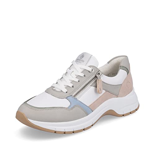 Remonte Damen D0G02 Sneaker, Vapor/Peppermint/Weiss/Aqua/Rose/Weiss / 80, 36 EU Weit von Remonte