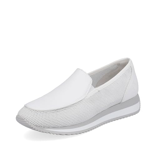 Remonte Damen D0H07 Slipper, Weiss-metallic/Weiss / 80, 38 EU von Remonte