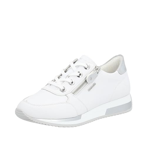 Remonte Damen D0H11 Sneaker, Weiss/Weiss/Ice / 80, 37 EU von Remonte