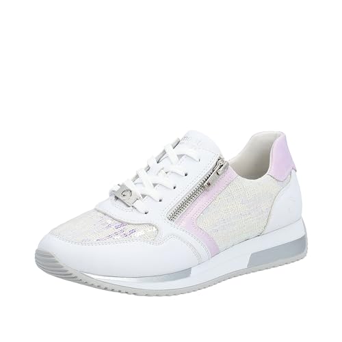 Remonte Damen D0H12 Sneaker, Weiss/Offwhite/Flieder / 80, 36 EU von Remonte