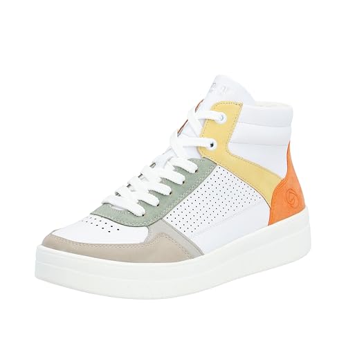 Remonte Damen D0J70 Sneaker, Cliff/Weiss/Vapor/Peppermint/Sun/Orange/Weiss / 81, 41 EU von Remonte