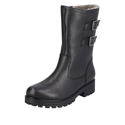 Remonte Damen D0W76 Halblange Stiefel, Schwarz/Schwarz / 01, 39 EU von Remonte