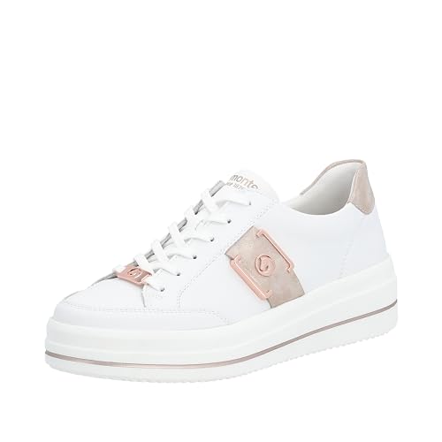 Remonte Damen D1C02 Sneaker, Weiss/Rosegold/White / 80, 36 EU von Remonte