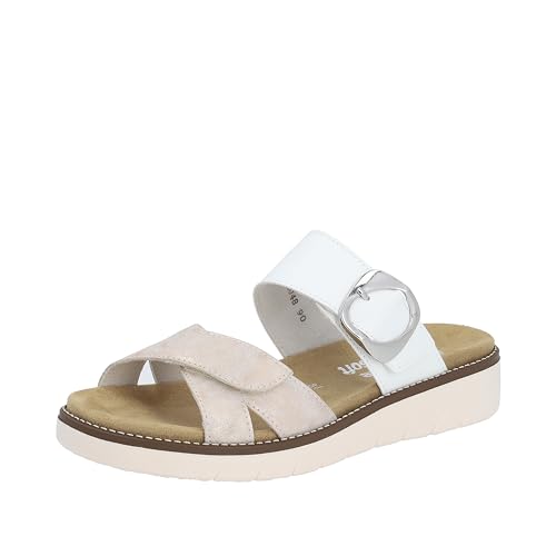 Remonte Damen D2048 Sandale, Rosegold/Weiss / 90, 43 EU von Remonte