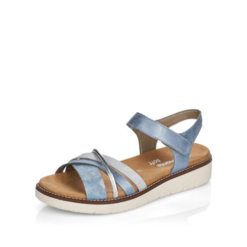 Remonte Damen D2058 Sandale, blau, 43 EU von Remonte