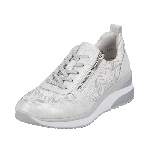 Remonte Damen D2401 Sneaker, Ice/reinweiss/Silber / 91, 41 EU von Remonte