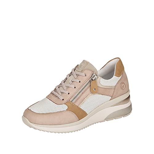 Remonte Damen D2404 Sneaker, Cliff/Bianco/Sand/Muschel/Cliff / 81, 38 EU von Remonte