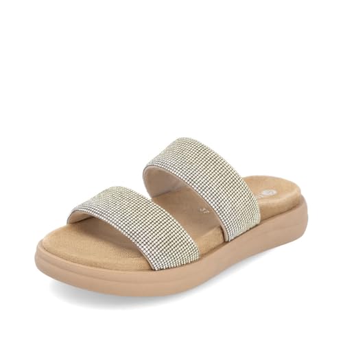 Remonte Damen D2N50, Frauen Slipper,Slip on,Freizeitschuhe,Schlupfschuhe,schluepfschuhe,Slides,Slip-ons,Backless Slipper,metallic (90),43 EU von Remonte