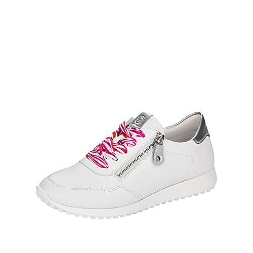 Remonte Damen D3101 Sneaker, Weiss/Silver/Weiss / 80, 37 EU von Remonte