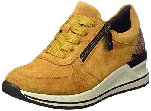 Remonte Damen D3204 Sneaker, Gelb 68, 40 EU von Remonte