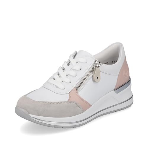 Remonte Damen D3211 Sneaker, Quarz/Weiss/lightblush/Weiss/Crema / 81, 42 EU von Remonte