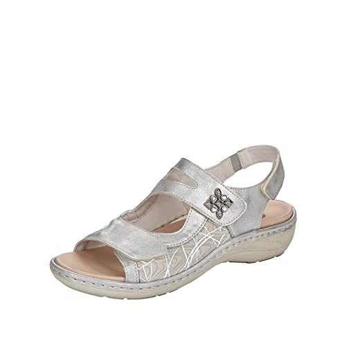 Remonte Damen D7647 Sandale, Frost/perlcloud/hellgrau-Bianco / 40, 39 EU von Remonte
