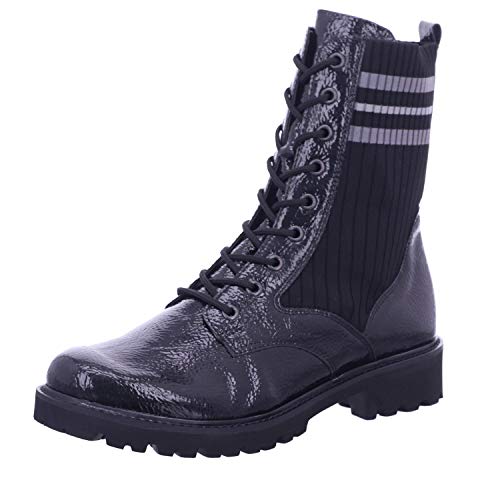 Remonte Damen D8672 Mode-Stiefel, Black/schwarz-grau / 02, 37 EU Weit von Remonte