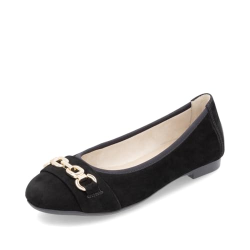 Remonte Damen Klassische Ballerinas D0K10, Frauen Flats,lose Einlage,Ballet-Flats,Ausgehschuhe,Abendschuhe,Slip-ons,Freizeitschuhe,schwarz (02),38 EU von Remonte