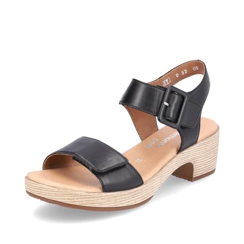 Remonte Damen Riemchensandalen D0N52, Frauen Sandalen,sandaletten,sommersandalen,sommerschuhe,freizeitschuhe,offene schuhe,schwarz (00),42 EU von Remonte