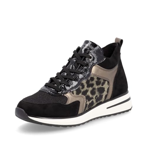 Remonte Damen Klassische Stiefel D1G71, Frauen Stiefel,lose Einlage,reißverschluss,Winterstiefel,Winterschuhe,schwarz Kombi (03),39 EU von Remonte