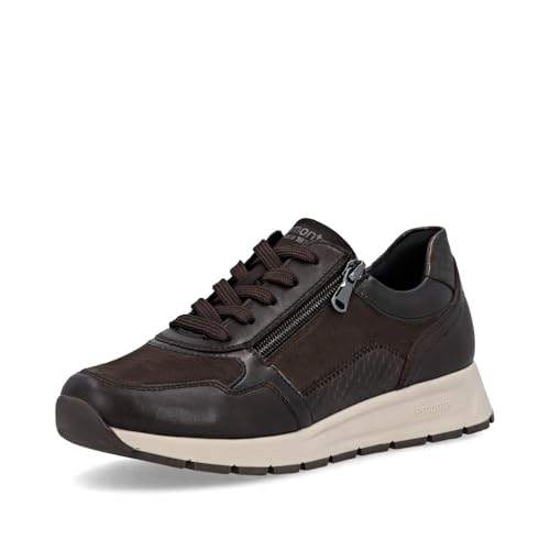 Remonte Damen Low-Top Sneaker D0700, Frauen Halbschuhe,lose Einlage,wasserabweisend,remonteTEX,Freizeit,sportlich,straßenschuhe,braun Kombi (25),37 EU von Remonte