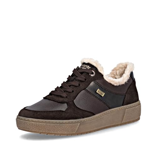 Remonte Damen Low-Top Sneaker D0700, Frauen Halbschuhe,lose Einlage,wasserabweisend,remonteTEX,Freizeit,sportlich,straßenschuhe,braun Kombi (25),39 EU von Remonte