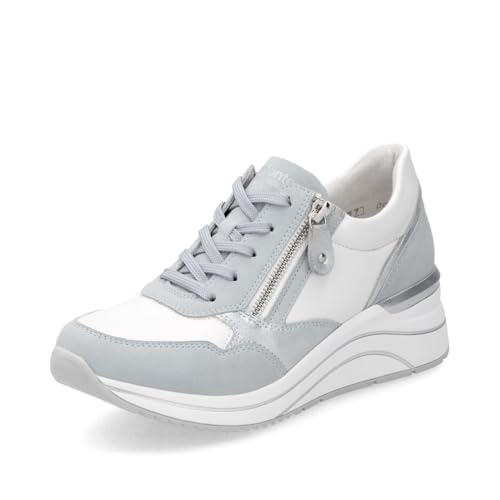 Remonte Damen Low-Top Sneaker D0T01, Frauen Halbschuhe,lose Einlage,Laufschuhe,Freizeit,sportlich,straßenschuhe,Strassenschuhe,blau Kombi (12),41 EU von Remonte