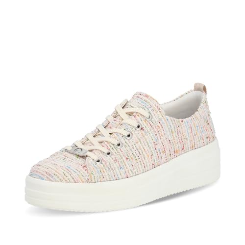 Remonte Damen Low-Top Sneaker D1C03, Frauen Halbschuhe,lose Einlage,Freizeitschuhe,Laufschuhe,schnürschuhe,schnürer,Plateausohle,Multi (90),40 EU von Remonte