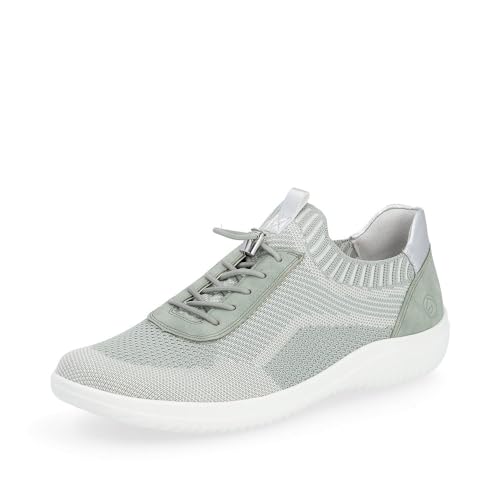 Remonte Damen Low-Top Sneaker D1E04, Frauen Halbschuhe,lose Einlage,Freizeitschuhe,Turnschuhe,Laufschuhe,schnürschuhe,grün Kombi (52),39 EU von Remonte