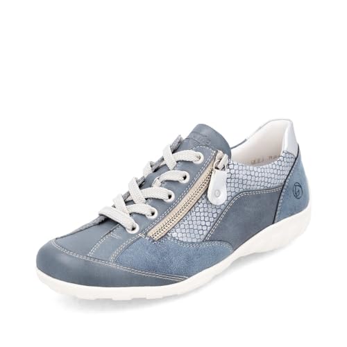 Remonte Damen Low-Top Sneaker R3410, Frauen Halbschuhe,lose Einlage,Laufschuhe,Freizeit,sportlich,straßenschuhe,Strassenschuhe,blau Kombi (14),41 EU von Remonte