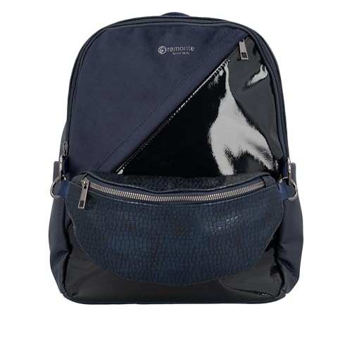 Remonte Damen Q0533 Rucksackhandtasche, Blau von Remonte