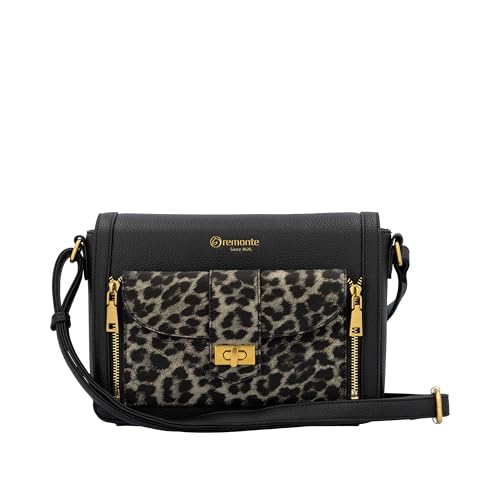 Remonte Damen Q0723 Umhängetasche, Leo-Print von Remonte