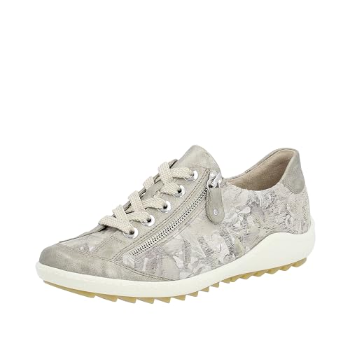 Remonte Damen R1402 Sneaker, Perle/Beige-Metallic / 62, 38 EU von Remonte