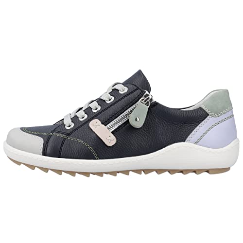 Remonte Damen R1427 Sneaker, Vapor/Pazifik/Rose/Peppermint/Lilac / 14, 37 EU von Remonte