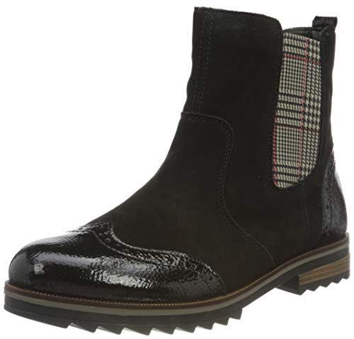 Remonte Damen R2281 Chelsea-Stiefel, Black/schwarz/Sand-karo / 03, 38 EU von Remonte