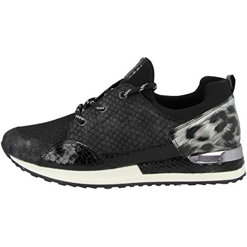 Remonte Damen R2503 Sneaker, Graphit/Schwarz/Schwarz/Schwarz/Schwarz-Weiss/ 45, 36 EU von Remonte