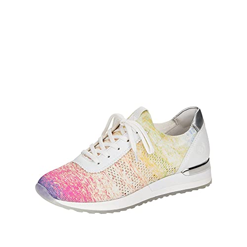 Remonte Damen R2535 Sneaker, Rainbow/Weiss/Silver / 90, 36 EU von Remonte