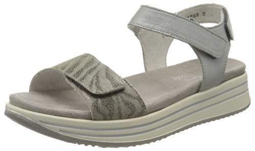 Remonte Damen R2952 Slingback Sandalen, Grau (Cenere/Argento 42) von Remonte