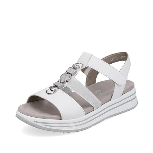 Remonte Damen R2962 Sportsandale, Weiss/Weiss/Weiss-Silber/Silver/Ice / 80, 39 EU von Remonte