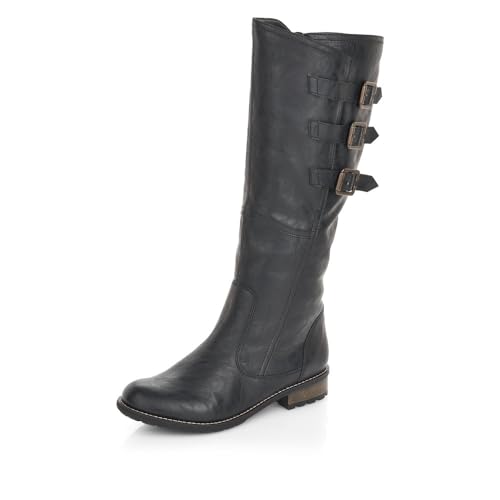 Remonte Damen R3370 Hohe Stiefel, Schwarz Asphalt 01, 36 EU von Remonte