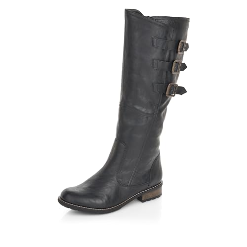 Remonte Damen R3370 Hohe Stiefel, Schwarz (Asphalt / 01), 40 EU von Remonte