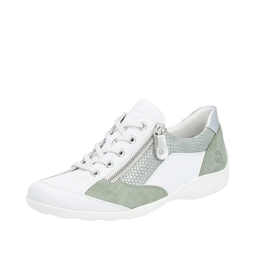 Remonte Damen R3410 Sneaker, Weiss/Peppermint/Silber/Silver / 80, 36 EU von Remonte