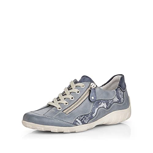 Remonte Damen R2961 Niedrig Sneaker R3416, Blau Jeans Jeans Silver 14, 39 EU von Remonte