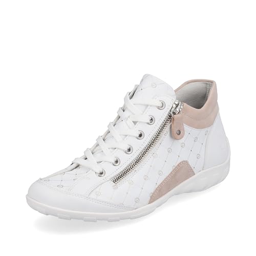 Remonte Damen R3496 Sneaker, Weiss/Alloy/Rosegold/Rose / 80, 37 EU von Remonte