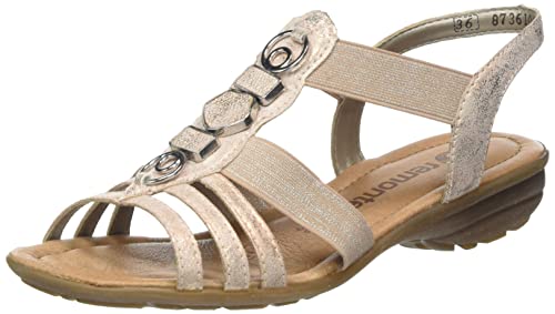 Remonte Damen R3654 Flache Sandale, Rosegold/Rosegold-Silber / 31, 40 EU von Remonte