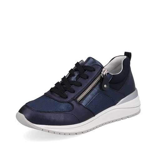 Remonte Damen R3702 Sneaker, blau-metallic/Ozean/Space/Navy/Pazifik / 14, 36 EU von Remonte