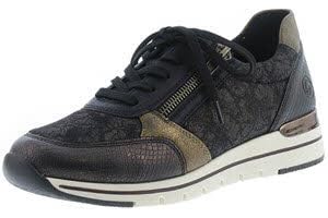 Remonte Damen R6700 Sneaker, Braun-metallic/Antique/antik/Schwarz / 90, 38 EU von Remonte