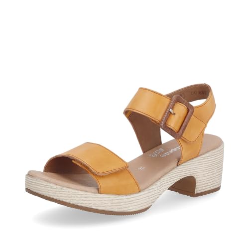 Remonte Damen Riemchensandalen D0N52, Frauen Sandalen,offene schuhe,strandschuhe,sandaletten,sommersandalen,absatz,sommerschuhe,orange (38),42 EU von Remonte