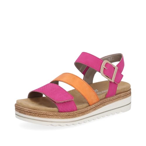 Remonte Damen Riemchensandalen D0Q55, Frauen Sandalen,lose Einlage,bequem,flach,sommerschuhe,freizeitschuhe,offene schuhe,strandschuhe,rosa (31),39 EU von Remonte