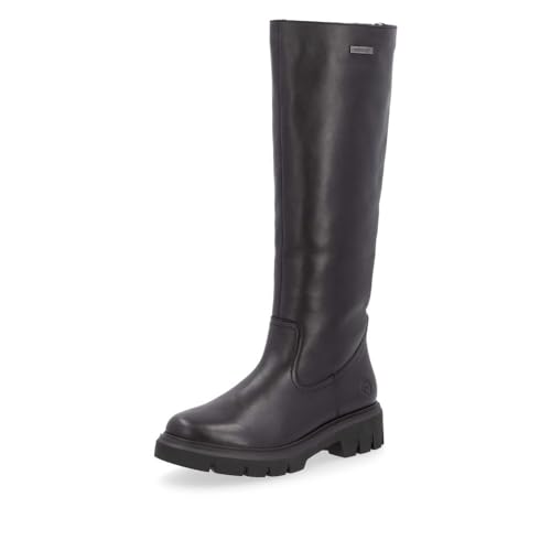 Remonte Damen Schlupfstiefel D1W73, Frauen Stiefel,lose Einlage,Winterschuhe,uebergangsstiefel,uebergangsschuhe,lederstiefel,Boots,schwarz (00),44 EU von Remonte