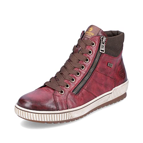 Remonte Damen Bequemschuhe D0772, Frauen Schnürschuhe,lose Einlage,lace-up,Shoes,Low-tie,Komfortschuhe,schnürer,rot Kombi,37 EU / 4 UK von Remonte