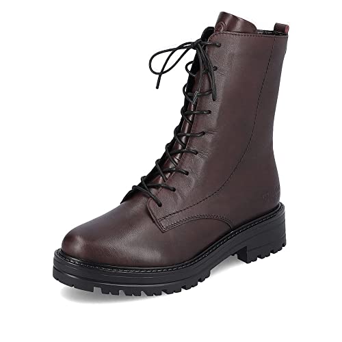 Remonte Damen Schnürstiefeletten D2278, Frauen Stiefeletten,lose Einlage,bootee,booties,halbstiefel,kurzstiefel,uebergangsschuhe,rot,45 EU / 10.5 UK von Remonte