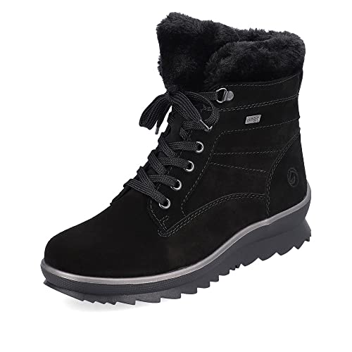 Remonte Damen Schnürstiefeletten R8477, Frauen Stiefeletten,lose Einlage,bootee,booties,halbstiefel,kurzstiefel,schwarz,38 EU / 5 UK von Remonte