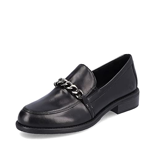 Remonte Damen Slipper D0F03, Frauen Slip On,lose Einlage,schluepfschuhe,Loafer,Slip-ons,freitzeitschuhe,offener,einschlupf,schwarz,39 EU / 6 UK von Remonte